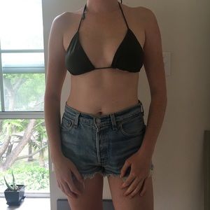 Calvin Klein army green bikini top